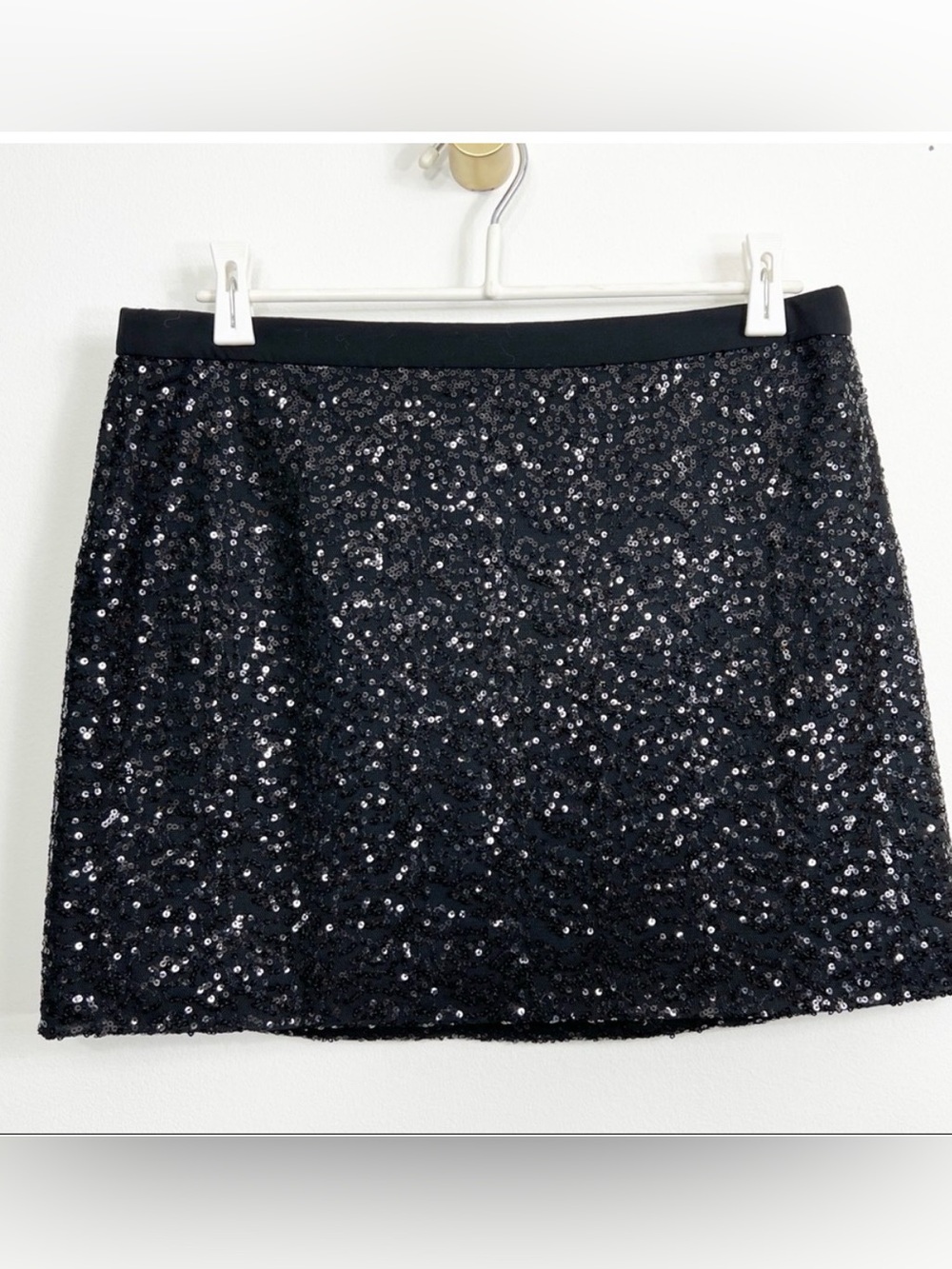 J. Crew Black Sequin Mini Skirt